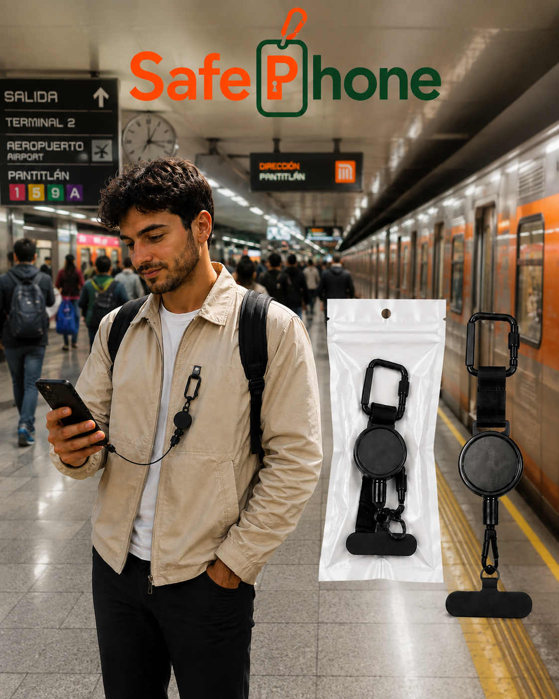 SafePhone™ Anti-Theft Lanyard for Mobile Phones